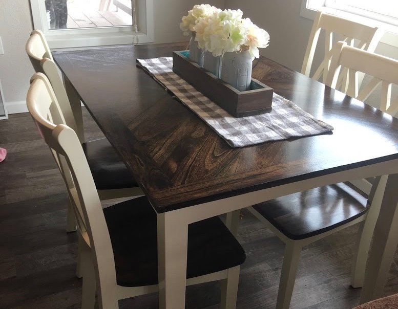 How to Paint and Stain A Dining Table for Beginners Branded Krikit